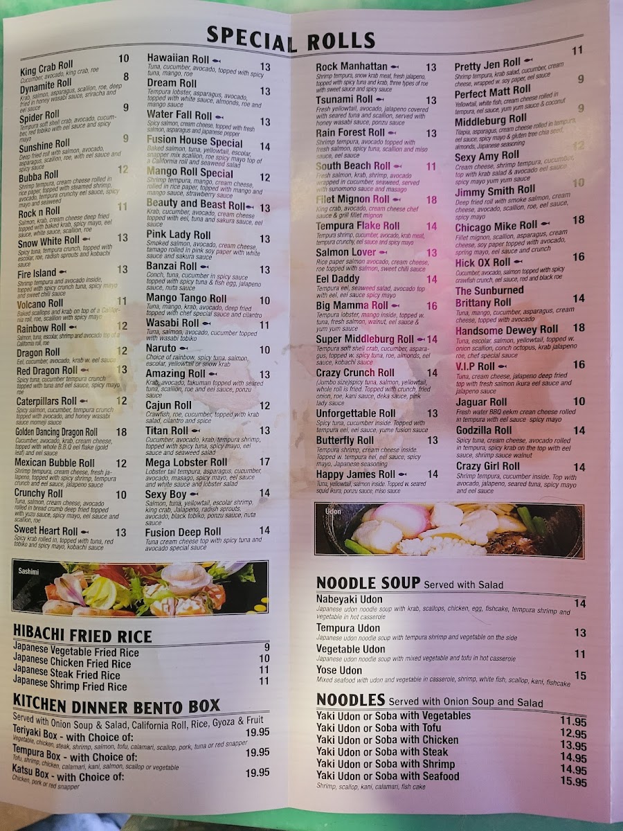 Yume Fusion Sushi & Grill Menu - Image 6